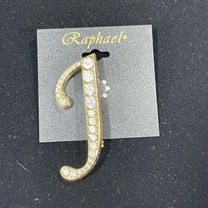 New Raphael Pretty J Initial Letter Pin